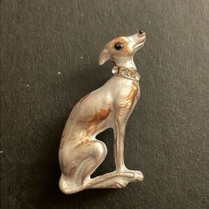 MACYS Dog  gem brooch